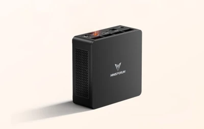 Minisforum UM760 Slim černé barebone mini PC s procesorem AMD Ryzen 5 7640HS