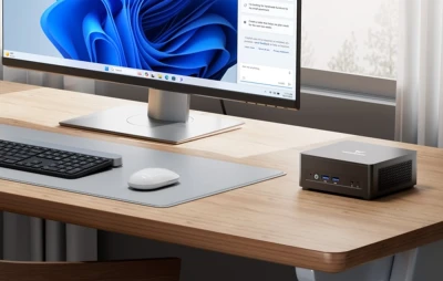Minisforum UM760 Slim černé barebone mini PC s procesorem AMD Ryzen 5 7640HS