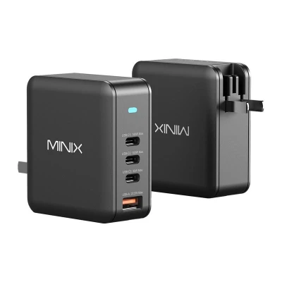Minix P165 černá GaN nástěnná nabíječka 165 W se 3x USB-C a 1x USB-A