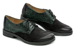 Mintaka 3343 čierno zelené dámske poltopánky