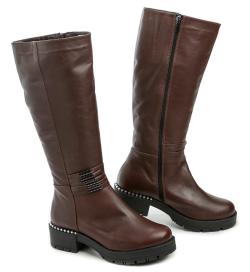 MintakaCZ Mintaka 5054-18 hnědé dámské kozačky