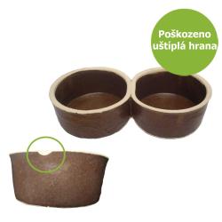 Miska keramická dvojmiska 2 x 0,5 l - ODŠTÍPNUTÁ -
