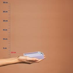 Miska na mýdlo Marta plast, fialová 12,5x9x2,5 cm