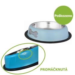 Miska nerez stabilní znak kosti světle modrá 0,78 l - Promáčknutá - %