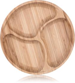 Miska pr.25x4cm dělená bambus BRILLANTE