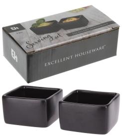 Miska servírovací 7,2x7,2x4cm porcelán ČER mat. (2ks)