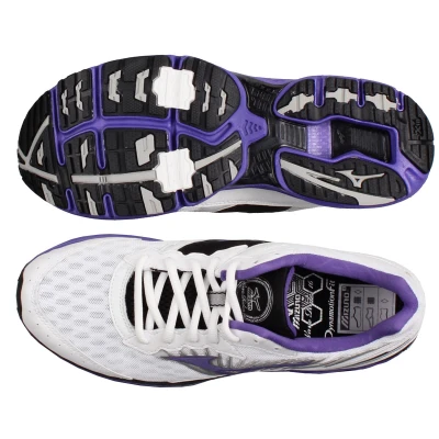 Mizuno Wave Rider 16 W bílo-fialová dámská běžecká obuv
