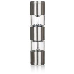 Mlýnek na koření 19x4,5cm 2 v 1 CULINARIA Duo nerez/akryl Mlýnek na koření 19x4,5cm 2 v 1 CULINARIA Duo nerez/akryl