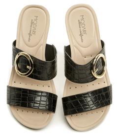 Modare 7123-116 černé dámské nazouváky na klínku