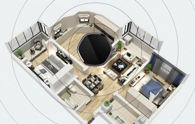MOES MHUB-YR černá Wi-Fi/ZigBee/BLE/IR chytrá brána