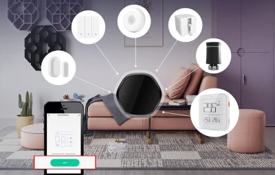 MOES MHUB-YR černá Wi-Fi/ZigBee/BLE/IR chytrá brána