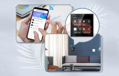 Moes CCP-TY-LN černý ovládací panel s Wi-Fi, ZigBee a 4" LCD displejem