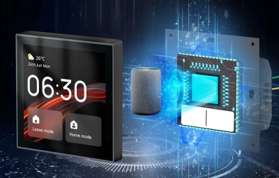 Moes CCP-TY-LN černý ovládací panel s Wi-Fi, ZigBee a 4" LCD displejem