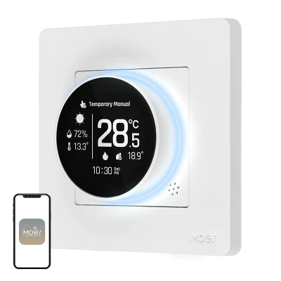Moes ZHT-SR-GA bílý ZigBee termostat pro vodní vytápění