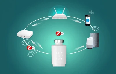 Moes TV02 bílá ZigBee termostatická hlavice s LCD displejem