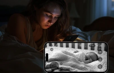 Moes WCM-P52P krémovo-černá 4MP Wi-Fi PTZ IP kamera