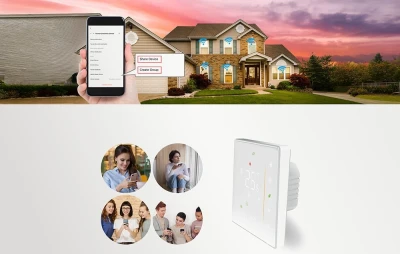 Moes WHT-006-GB-WH bílý Wi-Fi termostat pro elektrické topení