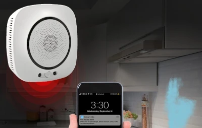 Moes WSS-S-GL bílý Wi-Fi detektor plynu