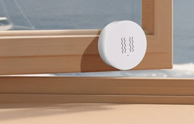 Moes ZSS-S02-VBR-C bílý ZigBee vibrační senzor