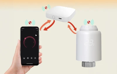 Moes ZTRV-PJ-601-MS bílá inteligentní termostatická hlavice