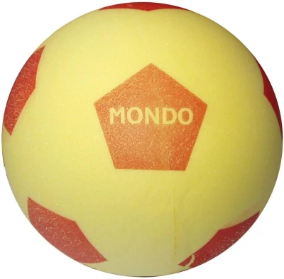 MONDO Soft míč žlutý kopací molitanový 20cm potisk na kopanou (VÝPRODEJ)