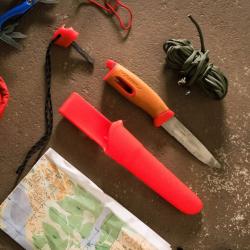 Morakniv Companion Spark Emergency (S) Hi-Vis Red/Burnt Orange