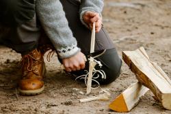 Morakniv Finn BlackBlade (S) Ash Wood Hiking Knife