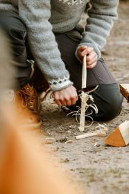 Morakniv Finn BlackBlade (S) Ash Wood Hiking Knife