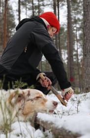 Morakniv Finn BlackBlade (S) Ash Wood Hiking Knife