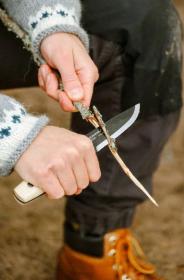 Morakniv Finn BlackBlade (S) Ash Wood Hiking Knife