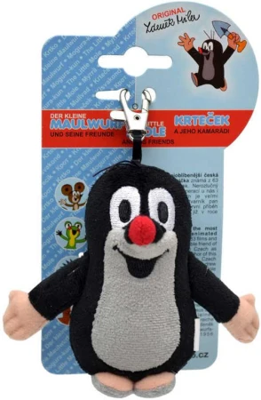 Moravská ústredňa Krtek s karabínou 10 cm Krteček (plyšová hračka)