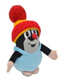 Moravská ústředna Krtek 20 cm, kalhotky, kulich červeno-žlutý, plyšová hračka