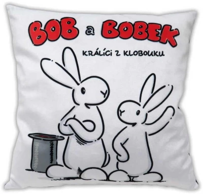 Moravská ústředna Polštář Bob a Bobek 30x30cm bílý Moravská ústředna Polštář Bob a Bobek 30x30cm bílý