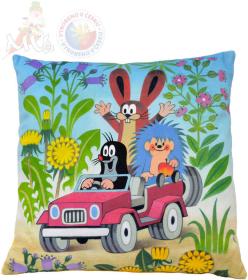 Moravská ústředna Polštář Krtek Jeep (Krteček) 30x30cm PLYŠ