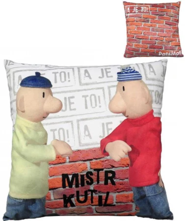 Moravská ústředna Polštář Pat a Mat Mistr kutil 30x30cm PLYŠ Moravská ústředna Polštář Pat a Mat Mistr kutil 30x30cm PLYŠ