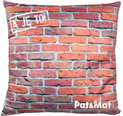 Moravská ústředna Polštář Pat a Mat Zeď 30x30cm PLYŠ