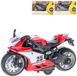 Motorka 14cm kovový motocykl 1:12 zpětný chod 3 barvy v krabičce Motorka 14cm kovový motocykl 1:12 zpětný chod 3 barvy v krabičce