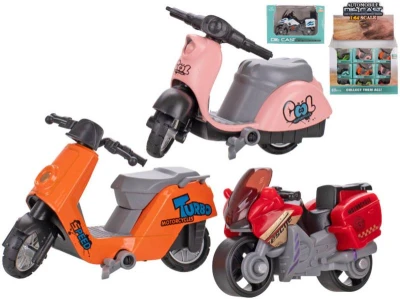 Motorka volný chod 7cm moped kovový motocykl 10 druhů