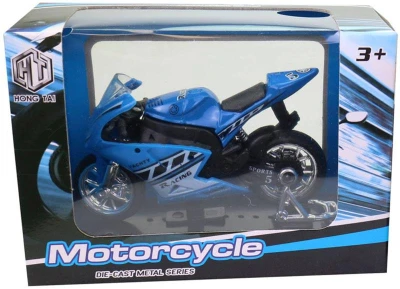Motorka závodný motocykl kovový 11cm so stojanom 4 farby