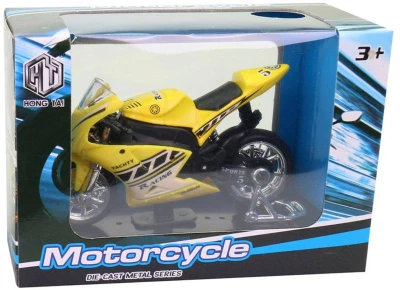 Motorka závodný motocykl kovový 11cm so stojanom 4 farby