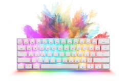 Motospeed Bezdrátová mechanická klávesnice SK62 White (modrý spínač)