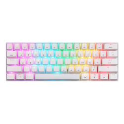 Motospeed Bezdrátová mechanická klávesnice SK62 White (modrý spínač) Motospeed Bezdrátová mechanická klávesnice SK62 White (modrý spínač)
