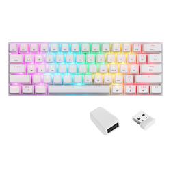 Motospeed Bezdrátová mechanická klávesnice SK62 White (modrý spínač)