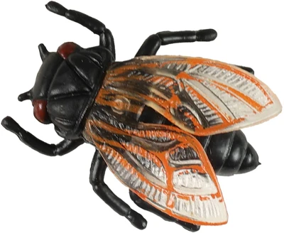 Moucha 4cm set 4ks dekorace Halloween hmyz v sáčku