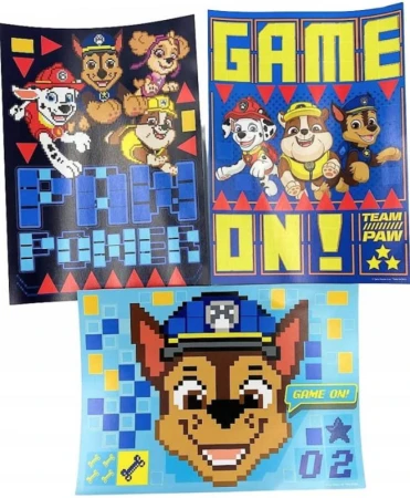 Mozaika Tlapková Patrola 15x21cm set 3 obrázky s pěnovými samolepkami