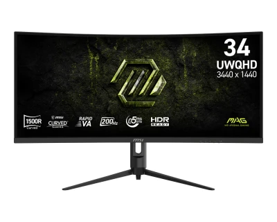 MSI Gaming MAG 342CQRF E20, 34" Rapid VA zakřivený /3440x1440(UWQHD)/200Hz/0,5ms/DP/2xHDMI/Výškově nast./Pivot/černá