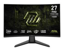 MSI Gaming monitor MAG 274CF X24, 27" Rapid VA zakřivený/FHD/240Hz/0,5ms/2xHDMI/DP/černá