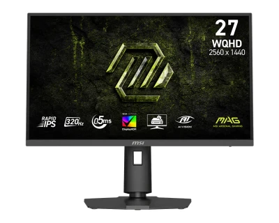 MSI Gaming monitor MAG 274QPF X32,27" Rapid IPS/2560x1440(WQHD)/320Hz/0,5ms/2xHDMI/DP/Výšk. nastavitelný/Pivot/černá