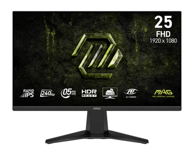 MSI MAG 255F X24 24,5" Rapid IPS/FHD/240Hz/0,5ms/2xHDMI/DP/černá