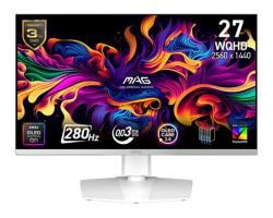 MSI MAG 272QPW QD-OLED X28 gaming monitor 26,5" QD-OLED/2560x1440 (WQHD)/280Hz/0,03ms/2xHDMI/DP/USB-C/Výšk.nast./Pivot/Bílá